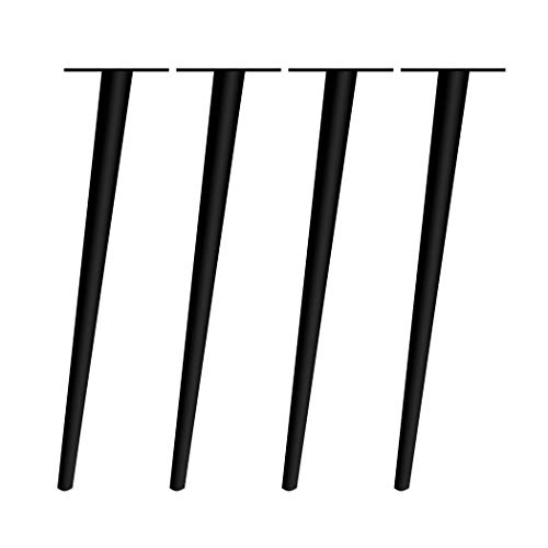 4 Metall-Möbelbeine, Ersatzbeine für Sofa, Schrank, Tisch und Bett, 60 cm, DIY-Hardware-Zubehör, langlebig, schwarz, Stützbeine für Wohnmöbel von Generisch