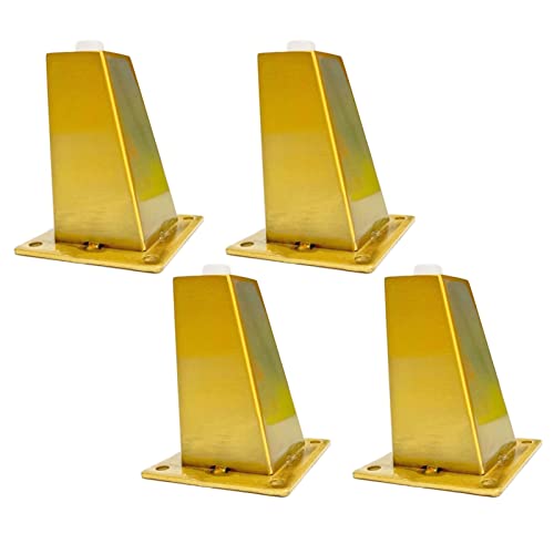 4 Stück Edelstahl Kegel Möbelbeine 8 cm rutschfeste Ersatzfüße für Sofa Couch Stuhl Bett TV Schrank - Langlebige & Stilvolle Unterstützung von Generisch