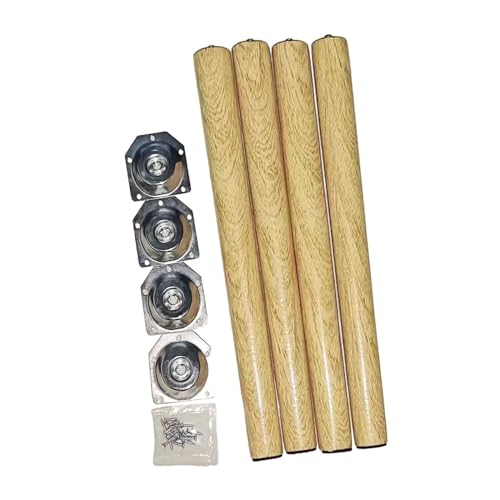 4 Stück Holz-Möbelbeine, 40 cm, konische Ersatzbeine für Schreibtisch, Couchtisch, Mini-Beistelltisch, stilvolles Mid-Century modernes Design, einfache Installation, langlebige Unterstützung. von Generisch