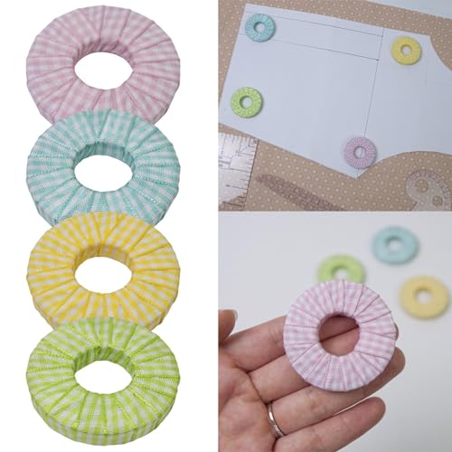 4 Stück Mustergewichte | Schnittmuster für Frauen | Mustergewichte zum Schneidern | Nähgewichte die Knöpfe Muster | Eisenmuster-Gewichte für Schneiderei | Runde Nähgewichte von Generisch