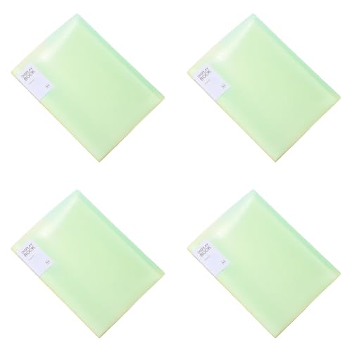 4 Stück Sichtbuch A4 mit Klarsichthüllen, Ringbuch, A4 Präsentationsmappe 60 Taschen, Transparente Hülle, Sichtmappe Präsentationsordner mit Transparenten Hüllen (Grün) von Generisch