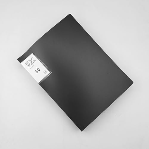 4 Stück Sichtbuch A4 mit Klarsichthüllen, Ringbuch, A4 Präsentationsmappe 60 Taschen, Transparente Hülle, Sichtmappe Präsentationsordner mit Transparenten Hüllen (Schwarz) von Generisch