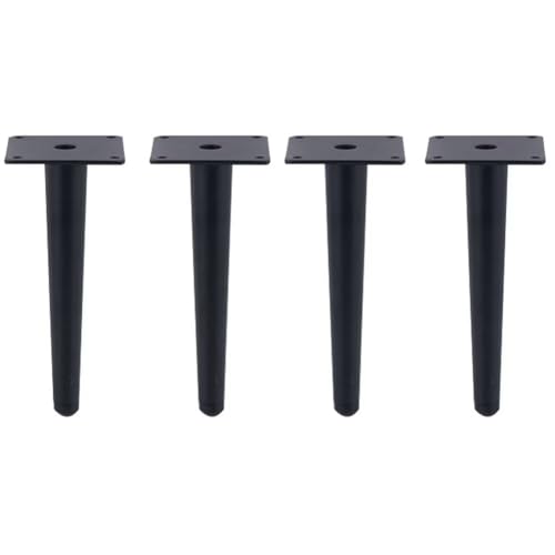 4 Stück schwarze kegelförmige Metall-Möbelbeine Ersatzfüße für Sofa, Couch, Stuhl, Schrank und Tisch, verbessern Stabilität und Stil 4 Stück schwarze kegelförmige Metall-Möbelbeine Ersatzfüße für Sofa, Couch, Stuhl, Schrank und Tisch, verbessern Stabilität und Stil von Generisch