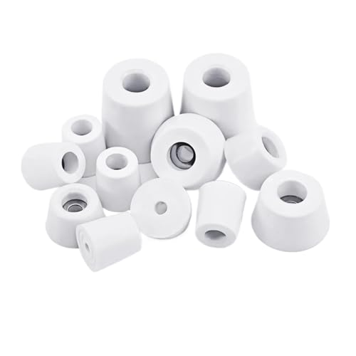 4 Stück weiße Gummifüße, Stuhl-Bodenschutz, rutschfeste Möbelfüße, Tischbeinabdeckung, Schrankbodenpolster, Möbelbeine(27x21x18mm) von Generisch