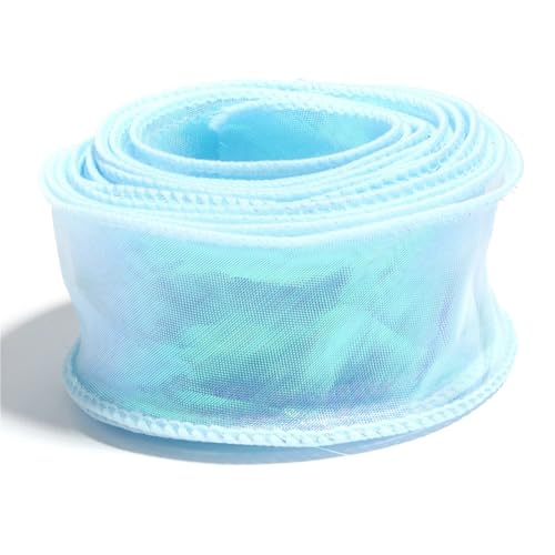 4 cm breites Chiffonband mit Wellenrand, 4,5 m, DIY-Bastelband for Geschenkverpackungen, Hochzeits- und Partydekoration, Blumenmuster(SMA M to SO239 F90) von Generisch