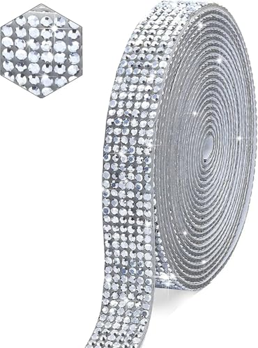 4-reihiger selbstklebender Kristall-Strass-Aufkleber, Diamantband für DIY, Kunst, Handwerk, Auto und Telefon, glitzernde Dekoration, 91 cm 4-reihiger selbstklebender Kristall-Strass-Aufkleber, Diamantband für DIY, Kunst, Handwerk, Auto und Telefon, glitzernde Dekoration, 91 cm von Generisch