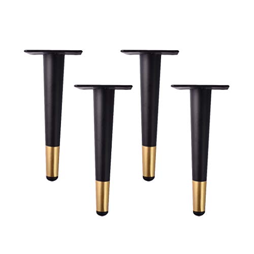4 verstellbare Möbelbeine Metallkegel Sofabeine Bettfüße Schrankfüße Tischfüße mit Schrauben Ersatz-Möbelfüße Schwarz Gold Finish 4 verstellbare Möbelbeine Metallkegel Sofabeine Bettfüße Schrankfüße Tischfüße mit Schrauben Ersatz-Möbelfüße Schwarz Gold Finish von Generisch