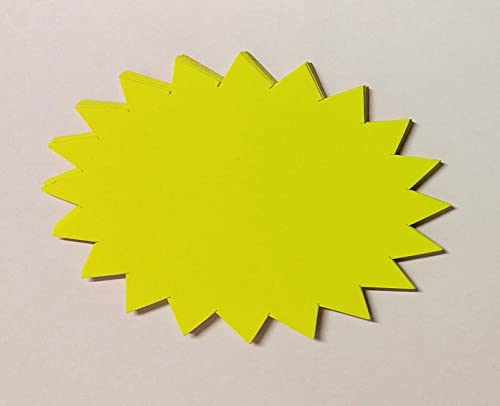 4 x 50 Sterne - 8 x 11,3 cm Preisschilder aus Neon Karton leuchtgelb 380g/qm Werbesymbole von Generisch