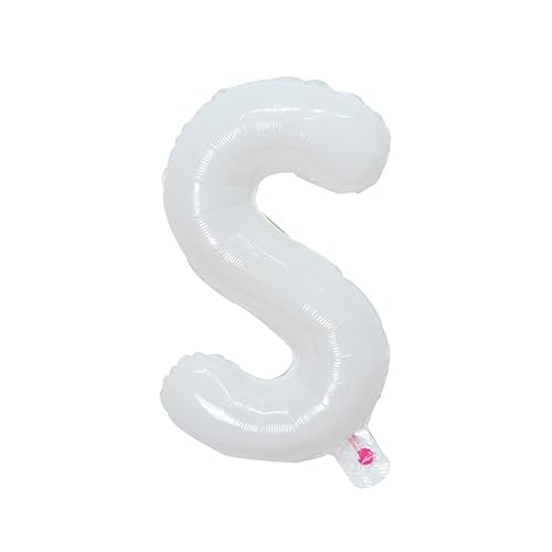 40,6 cm Alphabet-Folienballon, Geburtstag, Hochzeit, Party, Ballon, DIY-Dekorationen, Luftballons, Weiß, S 40,6 cm Alphabet-Folienballon, Geburtstag, Hochzeit, Party, Ballon, DIY-Dekorationen, Luftballons, Weiß, S von Generisch