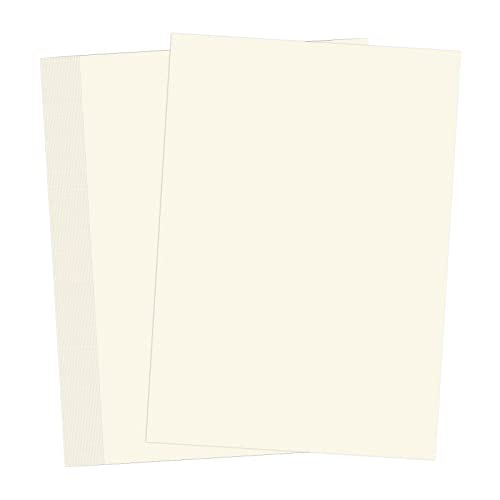 40 Blatt - Tonkarton Elfenbein Papier 350g Dicker Bastelkarton, Fotokarton DIN A4 - Naturweiß | Creme Buntes Papier, Bastelkarton von Generisch