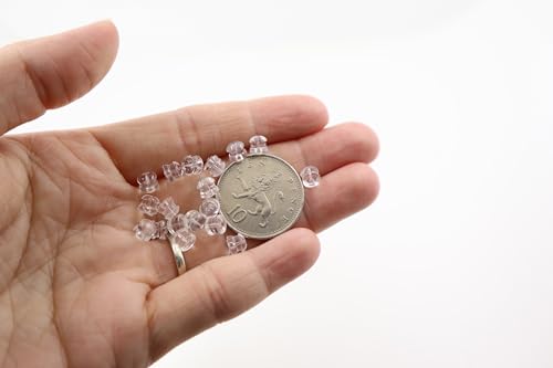 40 Stück 4,4 mm x 5 mm weiche Silikon-Ohrring-Verschlüsse in Hamburgerform, transparent, stilvolle Ohrring-Stopper von Generisch