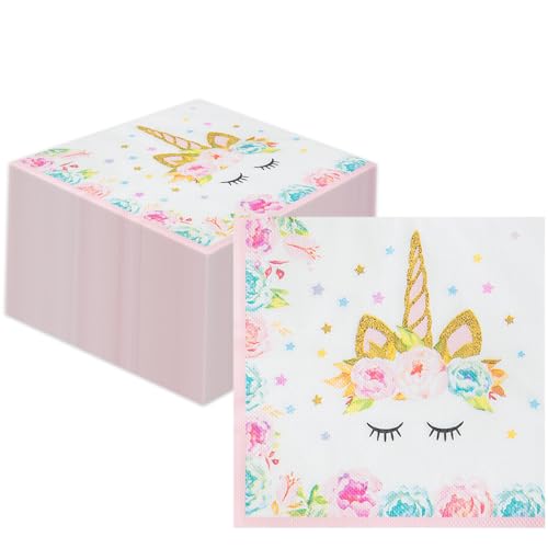 40 Stück Servietten einhorn, einhorn servietten kindergeburtstag, Einhorn Servietten, Servietten Happy Birthday party dekorationen, Perfekt für Kindergeburtstage, Partys, Kommunion und Feiern 40 Stück Servietten einhorn, einhorn servietten kindergeburtstag, Einhorn Servietten, Servietten Happy Birthday party dekorationen, Perfekt für Kindergeburtstage, Partys, Kommunion und Feiern von Generisch