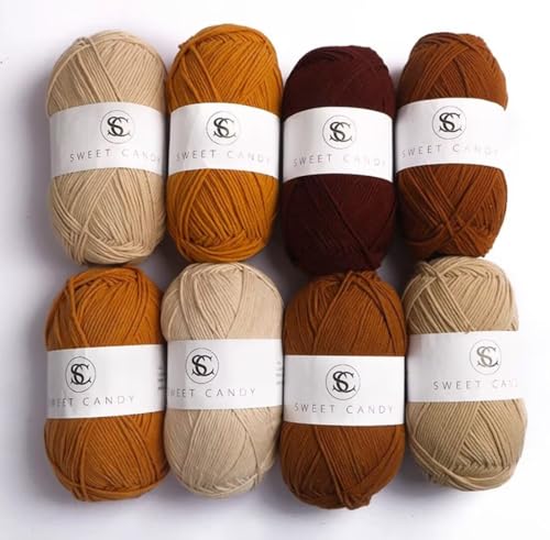 40 g Knäuel aus sortiertem Acrylgarn, farbiges Milch-Baumwollgarn, 4-lagiges Strickgarn für Stanznadel, 2 mm Häkelnadel-Garn für Pullover/Schal von Generisch
