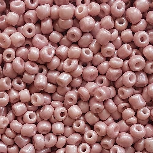 [45,00 Euro/kg] Glasperlen Rocailles antique pink Perlen Glas Größe 4mm, Menge 20 Gramm DIY Schmuckherstellung Seed Beads Schmuck von Generisch