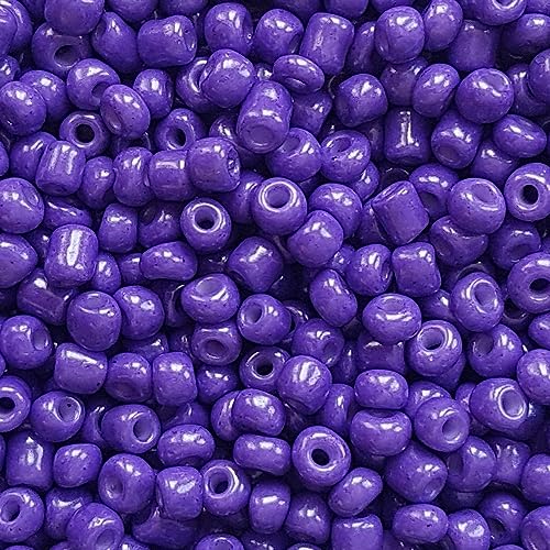 [45,00 Euro/kg] Glasperlen Rocailles imperial purple Perlen Glas Größe 4mm, Menge 20 Gramm DIY Schmuckherstellung Seed Beads Schmuck von Generisch