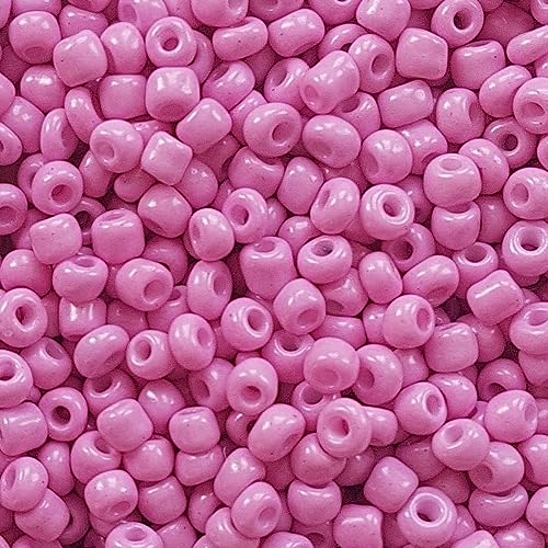 [45,00 Euro/kg] Glasperlen Rocailles taffy pink Perlen Glas Größe 4mm, Menge 20 Gramm DIY Schmuckherstellung Seed Beads Schmuck von Generisch