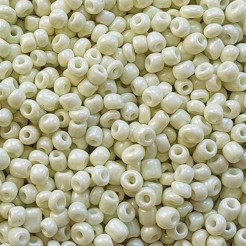 [45,00 Euro/kg] Glasperlen Rocailles tender grün Perlen Glas Größe 4mm, Menge 20 Gramm DIY Schmuckherstellung Seed Beads Schmuck von Generisch