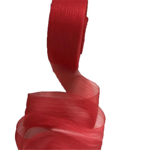 45,7 m Schleifenzubehör, gestreift, Falten, Tüllband, handgefertigt, zum Dekorieren, rot, 60 mm 45,7 m Schleifenzubehör, gestreift, Falten, Tüllband, handgefertigt, zum Dekorieren, rot, 60 mm von Generisch