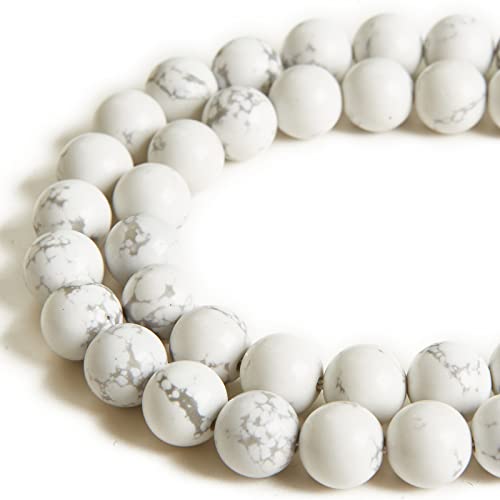45 Stück 8 mm Howlith natürliche Edelsteine runde lose Perlen für Schmuckherstellung 45 Stück 8 mm Howlith natürliche Edelsteine runde lose Perlen für Schmuckherstellung von Generisch