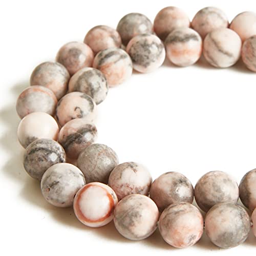 45 Stück 8 mm rosa Zebra-Perlen, natürlicher Edelstein, rund, lose Perlen für Schmuckherstellung 45 Stück 8 mm rosa Zebra-Perlen, natürlicher Edelstein, rund, lose Perlen für Schmuckherstellung von Generisch
