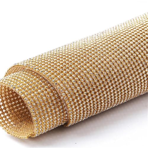 45 x 20 cm Bügelbild mit Strasssteinen und goldener Basis, selbstklebende Diamantfolie für Kleidungsverzierung und Party-Bühnendekoration 45 x 20 cm Bügelbild mit Strasssteinen und goldener Basis, selbstklebende Diamantfolie für Kleidungsverzierung und Party-Bühnendekoration von Generisch