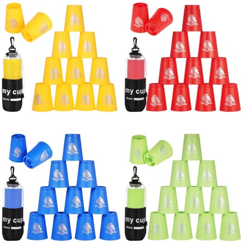 48 Stück Stapelbecher mit Pferde-Thema, Geschwindigkeitstraining, Herausforderungsspiel, Kunststoffbecher, klassisches Familienspiel für Jugendliche und Erwachsene, Rot, Blau, Grün, Gelb 48 Stück Stapelbecher mit Pferde-Thema, Geschwindigkeitstraining, Herausforderungsspiel, Kunststoffbecher, klassisches Familienspiel für Jugendliche und Erwachsene, Rot, Blau, Grün, Gelb von Generisch