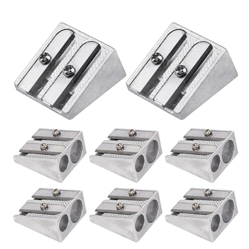 4Pcs/8Pcs/12Pcs Magnesium Pencil Sharpener | Doppelloch Bleistift Spitzer | Hand-Bleistiftspitzer mit Ergonomischer Griff | Tragbar Buntstift-Skizzen-Bleistiftspitzer für Schulen 4Pcs/8Pcs/12Pcs Magnesium Pencil Sharpener | Doppelloch Bleistift Spitzer | Hand-Bleistiftspitzer mit Ergonomischer Griff | Tragbar Buntstift-Skizzen-Bleistiftspitzer für Schulen von Generisch