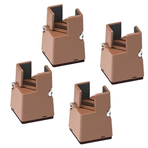 4er-Pack verstellbare Möbelerhöhungen, Möbelbeine aus Metall, Schrankbeine, Schreibtischbeine, Stehtischbeine, moderne Ersatzfüße für Möbel, Stützbein mit Schutzsockel und Schrauben (5 cm erhöhen, br 4er-Pack verstellbare Möbelerhöhungen, Möbelbeine aus Metall, Schrankbeine, Schreibtischbeine, Stehtischbeine, moderne Ersatzfüße für Möbel, Stützbein mit Schutzsockel und Schrauben (5 cm erhöhen, br von Generisch