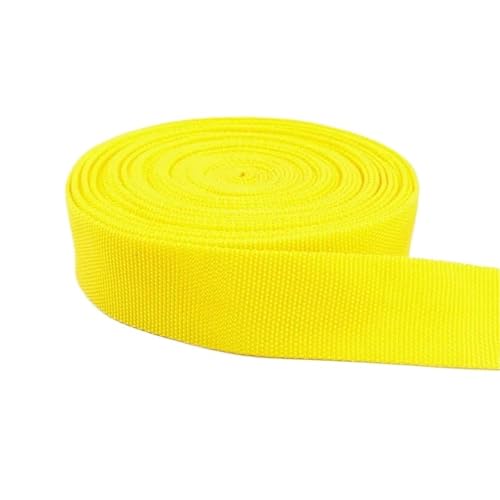 5/10/20 Meter 30 mm Hohles Polyester-Gurtband Doppellagiges Schlauchband Bänder Kleidung Dekoration Zierbänder Nähzubehör(Yellow,30mm-20Meters) von Generisch