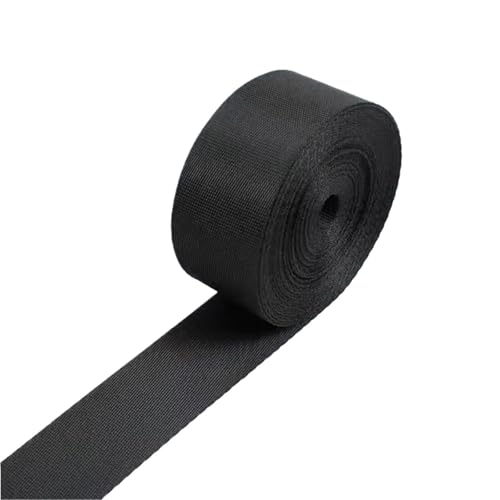 5/10/20 Meter schwarzes Nylon-Gurtband, 10–100 mm Breite, Rucksackgurt, Haustierhalsband, Gürtel, Bindung, Nähen, Trimmen(32mm,20Meters) von Generisch