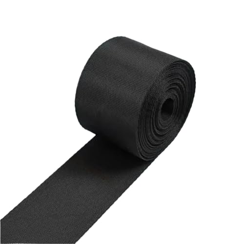 5/10/20 Meter schwarzes Nylon-Gurtband, 10–100 mm Breite, Rucksackgurt, Haustierhalsband, Gürtel, Bindung, Nähen, Trimmen(50mm,5Meters) von Generisch