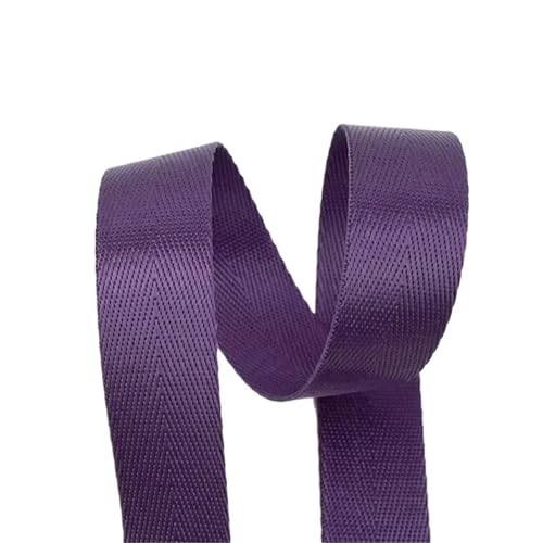 5/10 Meter Gurtband aus natürlicher Baumwolle, 10–50 mm Breite, Canvas-Gurtmaterial für DIY-Nähprojekte, Taschengriffe, Bekleidungsbesätze(Dark Purple,50mm) von Generisch