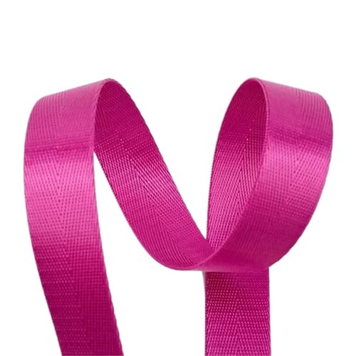 5/10 Meter Gurtband aus natürlicher Baumwolle, 10–50 mm Breite, Canvas-Gurtmaterial für DIY-Nähprojekte, Taschengriffe, Bekleidungsbesätze(Rose Red,38mm) von Generisch