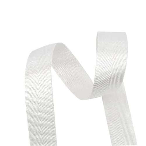 5/10 Meter Gurtband aus natürlicher Baumwolle, 10–50 mm Breite, Canvas-Gurtmaterial für DIY-Nähprojekte, Taschengriffe, Bekleidungsbesätze(White,50mm) von Generisch
