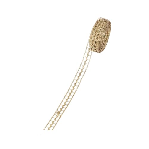 5/10 Yard Gold Silber Spitzennetzbesatz Band Kurve Spitzenstoff Nähen Geflochtene Spitze Hochzeit DIY Kleidung Bastelzubehör(B04,5 Yard) von Generisch