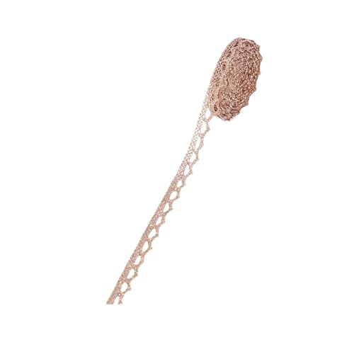 5/10 Yard Gold Silber Spitzennetzbesatz Band Kurve Spitzenstoff Nähen Geflochtene Spitze Hochzeit DIY Kleidung Bastelzubehör(B11,5 Yard) von Generisch
