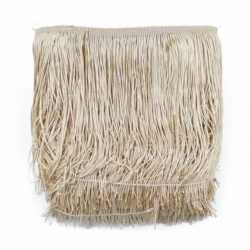 5/10 m Polyester-Quasten-Fransen zum Nähen, Kleid, Spitzenband, dekorative Bordüre, Bastelzubehör, 29 x 10 cm - 5 m von Generisch