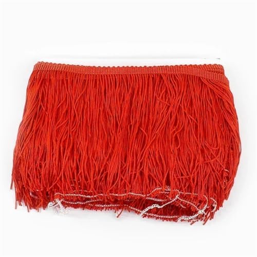 5/10 m Polyester-Quasten-Fransen zum Nähen, Kleid, Spitzenband, dekorative Bordüre, Bastelzubehör, 8 x 20 cm - 5 m von Generisch