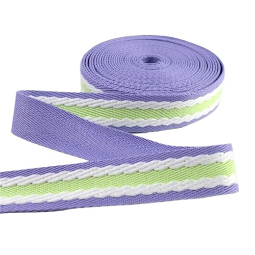 5/10 meter Nylon Gurtband 15/20/25mm Breite Dekorative Band Nähen Bias Band DIY Handwerk Zubehör(Purple,25mm-10Meters) von Generisch