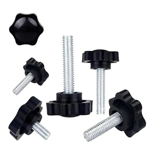 5/10 stücke M5 M6 M8 Gewinde Sternförmige Kopf Gewinde Klemm Schraube Bolzen Knopf for Industrie Ausrüstung Kunststoff Carbon Stahl(10PCS,M8x80) von Generisch
