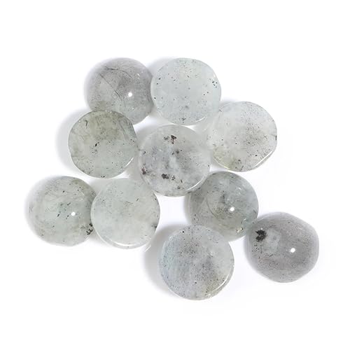 5–10 Stück Natursteinperlen, runde, flache Basis, Cabochon, lose Perlen for die Herstellung von DIY-Schmuck, Basteln, Ornament, handgefertigtes Zubehör(Spectrolite,4mm 10Pcs) von Generisch