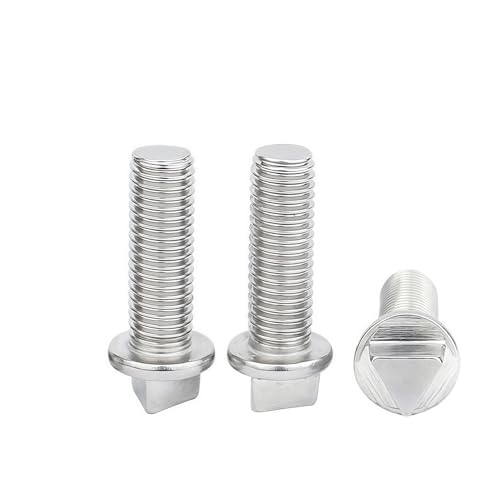 5 2 STÜCKE Edelstahl A2 304 Dreieckkopfschrauben M6 M8 M10 Sicherheitskopfschrauben Diebstahlsicherung Demontagesicherung for Lichtmasten(M8 spanner 1pc) von Generisch