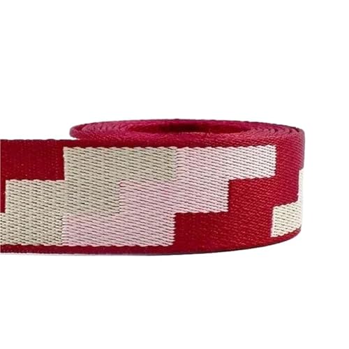 5 Meter 38 mm Jacquard-Gurtband – Ideal für Schultertaschengurte, Kleidergürtel, dekoratives Band, DIY-Nähen(Style01) von Generisch
