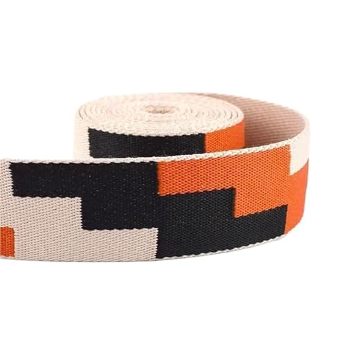 5 Meter 38 mm Jacquard-Gurtband – Ideal für Schultertaschengurte, Kleidergürtel, dekoratives Band, DIY-Nähen(Style05) von Generisch