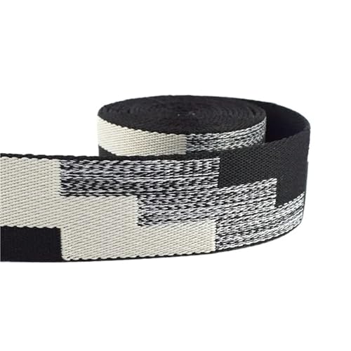 5 Meter 38 mm Jacquard-Gurtband – Ideal für Schultertaschengurte, Kleidergürtel, dekoratives Band, DIY-Nähen(Style09) von Generisch