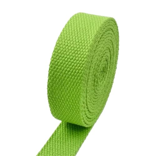 5 Meter Baumwollgurtband 20–50 mm Breite Canvas Hosenträgerband Dekorative Nähzubehör Bastelband Material(13Green,50mm) von Generisch