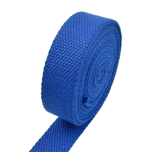 5 Meter Baumwollgurtband 20–50 mm Breite Canvas Hosenträgerband Dekorative Nähzubehör Bastelband Material(16RoyalBlue,32mm) von Generisch