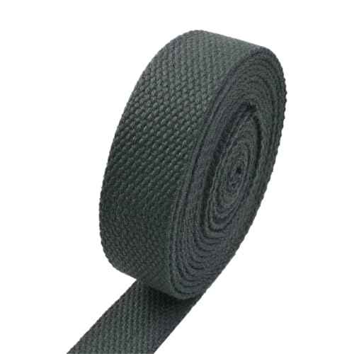 5 Meter Baumwollgurtband 20–50 mm Breite Canvas Hosenträgerband Dekorative Nähzubehör Bastelband Material(17Gray,50mm) von Generisch
