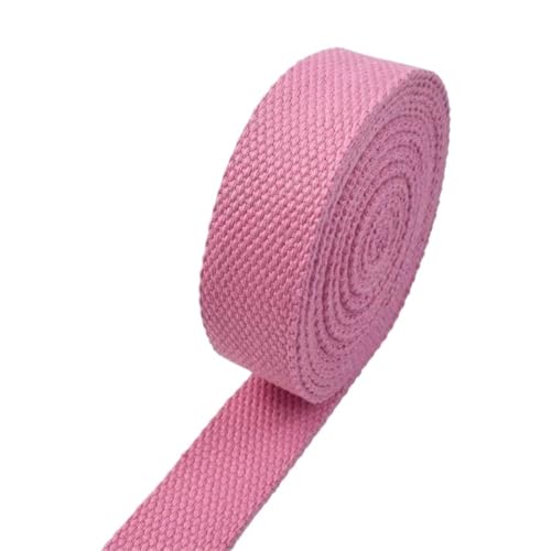 5 Meter Baumwollgurtband 20–50 mm Breite Canvas Hosenträgerband Dekorative Nähzubehör Bastelband Material(1Pink,32mm) von Generisch