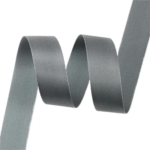 5 Meter Nylon-Gurtband, 20–50 mm Breite, Nähbandmaterial für Taschengriffe, Bandbesatz, Hundehalsbänder, Gürtelherstellung(Gray,38mm) von Generisch